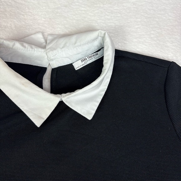 Zara Black Top with White Collar - Picture 5 of 6